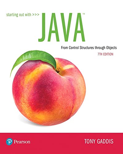 Starting Out with Java: From Control Structures through Objects 7th Edition pdf