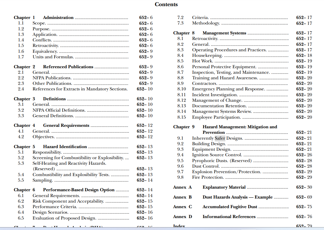 NFPA 652 Standard on the Fundamentals of Combustible Dust 2019 PDF searchable