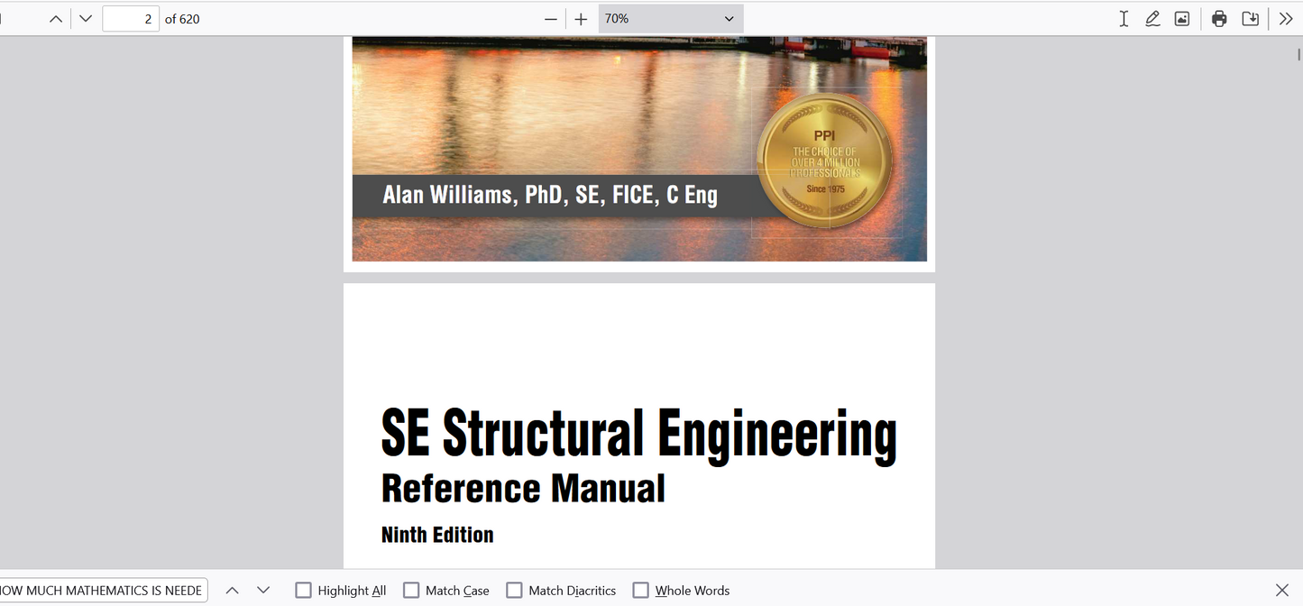 SE Structural Engineering Reference Manual, 9th Edition pdf