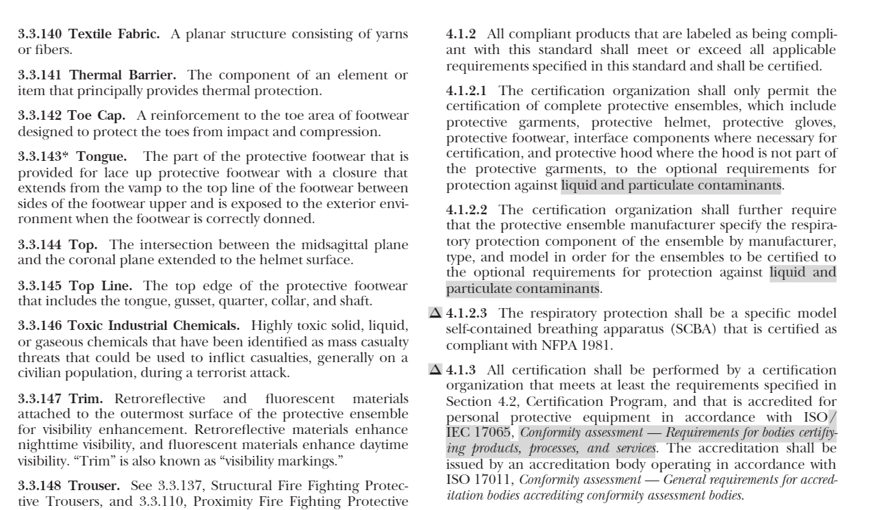 NFPA 1971 : Standard on Protective Ensembles for Structural Fire Fighting and Proximity Fire Fighting 2018 Searchable PDF